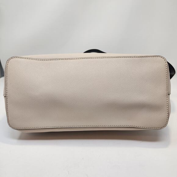 Kate Spade Laurel Way Evangelie Leather Satchel Crossbody Handbag Beige Cream - Picture 6 of 10